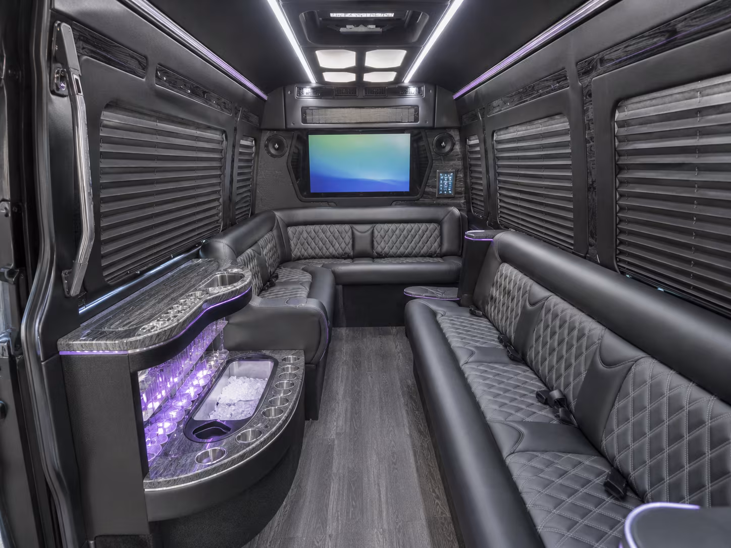 wyoming 28 passenger party bus interior