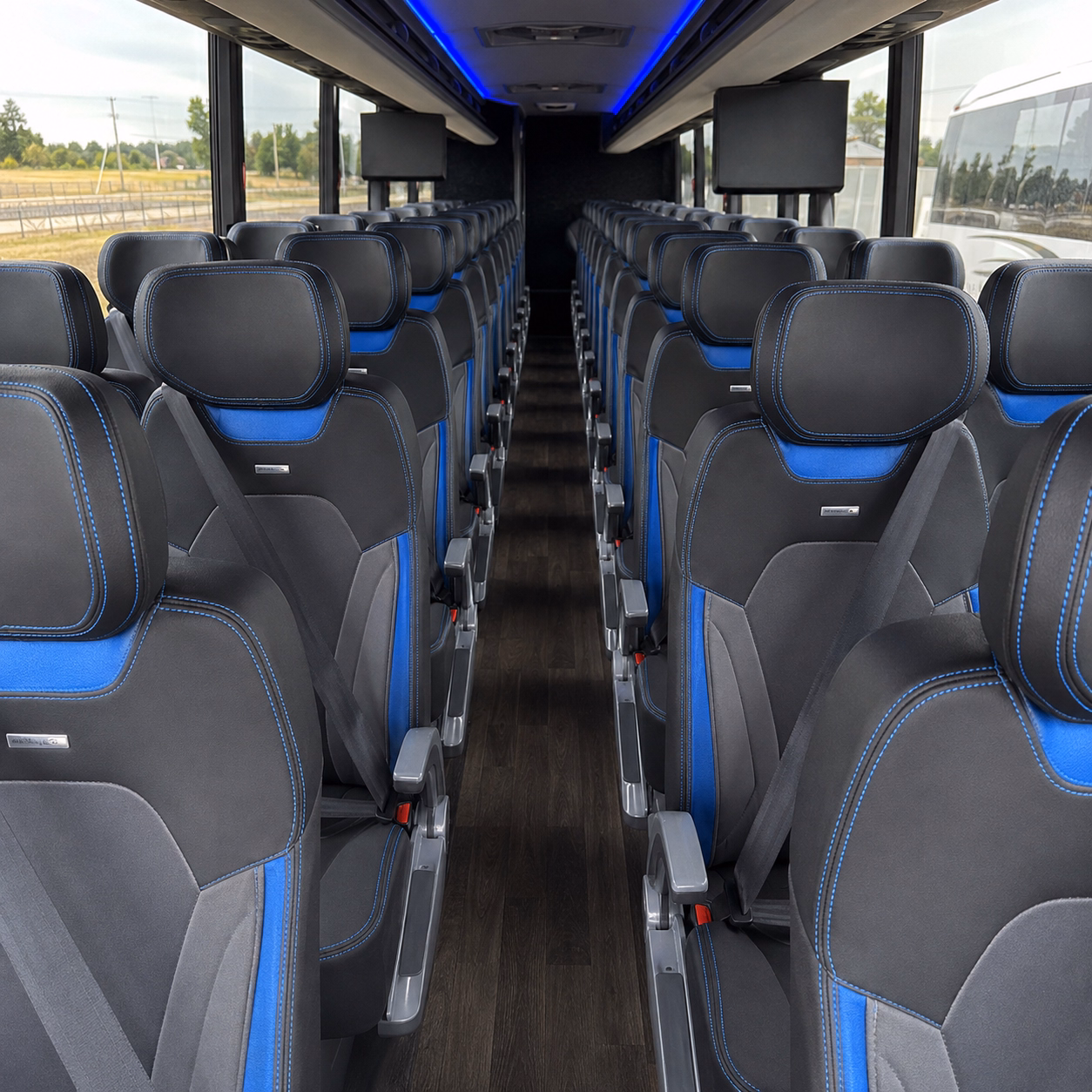 wyoming charter bus rental interior